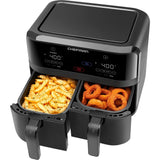 Wholesale-Chefman RJ38-SQPF-45TD TurboFry 9 Qt. Digital Touch Dual Basket Air Fryer - Matte Black-Air Fryer-Electro Vision Inc