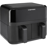Wholesale-Chefman RJ38-SQPF-45TD TurboFry 9 Qt. Digital Touch Dual Basket Air Fryer - Matte Black-Air Fryer-Electro Vision Inc