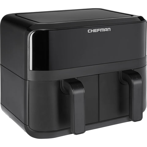 Wholesale-Chefman RJ38-SQPF-45TD TurboFry 9 Qt. Digital Touch Dual Basket Air Fryer - Matte Black-Air Fryer-Electro Vision Inc