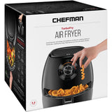 Wholesale-Chefman Turbofry 3.7qty Manual Air Fryer Black-Air Fryer-Electro Vision Inc