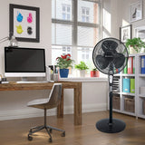 Wholesale-Comfort Zone CZ-ST181RBK OSCILLATING PEDESTAL FAN WITH REMOTE 18"-Fans-Electro Vision Inc