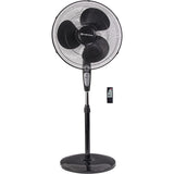 Wholesale-Comfort Zone CZ-ST181RBK OSCILLATING PEDESTAL FAN WITH REMOTE 18"-Fans-Electro Vision Inc
