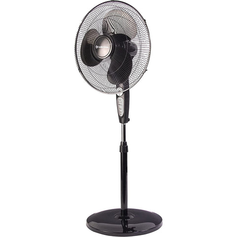 Wholesale-Comfort Zone CZ-ST181RBK OSCILLATING PEDESTAL FAN WITH REMOTE 18"-Fans-Electro Vision Inc