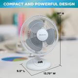 Wholesale-Comfort Zone CZ121WT OSCILLATING TABLE FAN ENG/FR C ETL 12''-Fans-Electro Vision Inc
