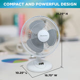 Wholesale-Comfort Zone CZ161WT OSCILLATING TABLE FAN WHITE 3 SPEED 16"-Fans-Electro Vision Inc