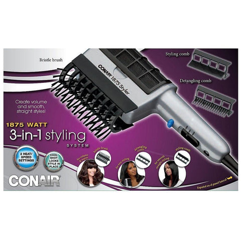 Wholesale-Conair SD4P Hair Dryer 1875 Watts w/ Brush-Beauty and Grooming-Electro Vision Inc