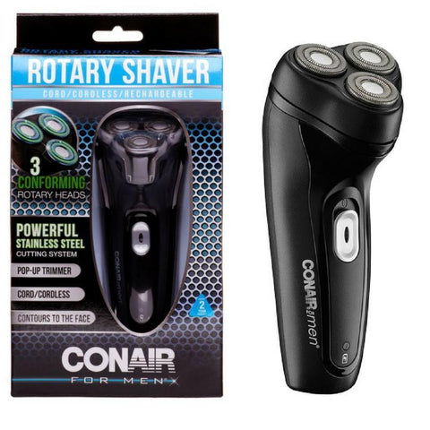Wholesale-Conair SHV1000 Rechargeable Rotary Shaver for Men-Beauty and Grooming-Electro Vision Inc