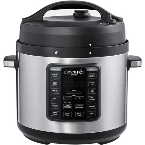 Wholesale-Crock-Pot - 2100467 -Express 6-Quart Easy Release Multi-Cooker - Stainless Steel-Cooker-Electro Vision Inc