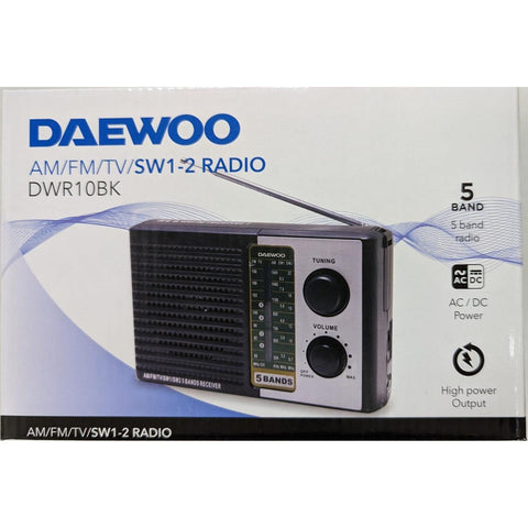 Wholesale-Daewoo DWR10B Portable 5-Band Radio AM FM-Radio-Electro Vision Inc