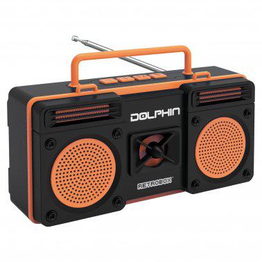 Wholesale-Dolphin RTX20 Retrobox Portable Bluetooth Radio-Speakers-Electro Vision Inc