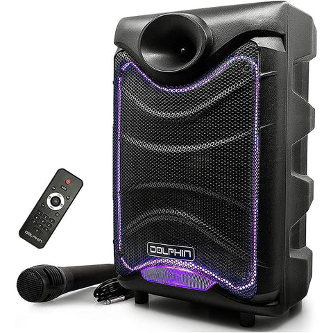 Wholesale-Dolphin SP806RBT Portable Bluetooth Speaker W USB Radio And Lights-Speakers-Electro Vision Inc
