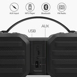 Wholesale-Dolphin SPB8X Portable Splashproof Bluetooth Speaker - Black-Speakers-Electro Vision Inc