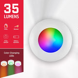 Wholesale-Energizer 39154T1 Color Changing Led Puck Light 3pk-LED Light-Electro Vision Inc