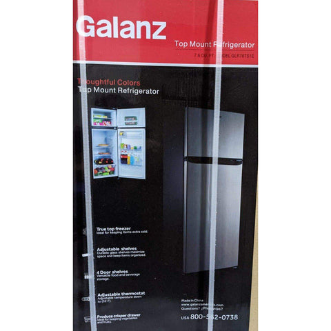 Wholesale-GALANZ GLR76TS1F REFRIGERATOR 7.6 CF STAINLESS STEEL-Refrigerator-Electro Vision Inc