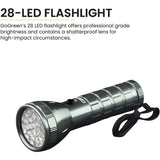 Wholesale-GoGreen 113-24sv 28 LED FLASHLIGHT - 3 AAA BATTERIES , SILVER-Flashlights-GG-113-24sv-Electro Vision Inc