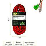 Wholesale-GoGreen 13715 Outdoor Extension Cord - 50 Ft-Electro Vision Inc