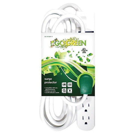 Wholesale-GoGreen 16103 Surge Protector 6 Outlets-Accessories-Electro Vision Inc