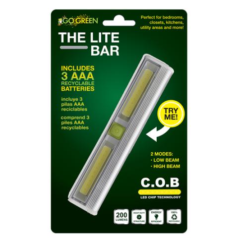 Wholesale-GoGreen The Lite Bar - C.O.B. LED Chip Technology, 200 Lumens-Flashlights & Headlamps-Electro Vision Inc