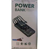 Wholesale-Gurusonic PB10000-QI Power Bank 10,000 MAH with Cables Built in-Power Bank-Electro Vision Inc