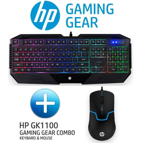 Wholesale-HP GK1100 Wired Gaming Keyboard with Wired Mouse-Electro Vision Inc