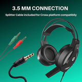 Wholesale-HP H100 Wired Gaming Headset w Microphone-Video Games-Electro Vision Inc