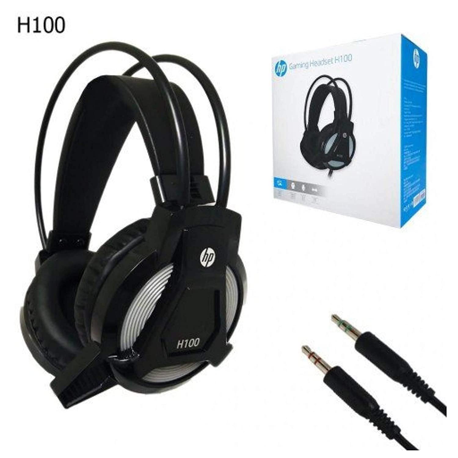 Wholesale-HP H100 Wired Gaming Headset w Microphone-Video Games-Electro Vision Inc