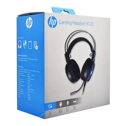 Wholesale-HP H120 USB 2 Pin Gaming Headset with Mic Control (Black)-Headphones & Headsets-Electro Vision Inc