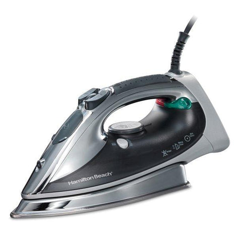 Wholesale-Hamilton Beach 14980 Professional Iron, Stainless Steel Soleplate, Auto Shutoff, Anti-Drip-Iron-Electro Vision Inc