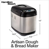Wholesale-Hamilton Beach 29885 Artisan Dough & Bread Maker - Black-Kitchen Appliance-Electro Vision Inc