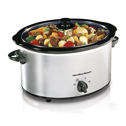 Wholesale-Hamilton Beach 33550 Slow Cooker 5-Quart Silver-Cooker-Electro Vision Inc