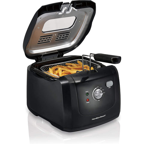 Wholesale-Hamilton Beach 35021 Deep Fryer, 2 Liters/8 Cup Oil Capacity-Deep Fryer-Electro Vision Inc