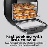 Wholesale-Hamilton Beach 35070- 11.6 Quart/11 Liter Digital Air Fryer with Rotisserie & Rotating Basket-Air Fryer-Electro Vision Inc