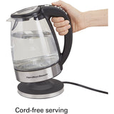 Wholesale-Hamilton Beach 40943 Variable Temp Glass Kettle 1.7L-Electric Kettles-Electro Vision Inc