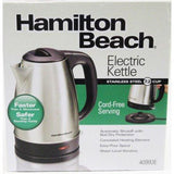 Wholesale-Hamilton Beach 40993 Electric Kettle 1.7-Liter Cord-Free Serving Kettle Auto Shut Off-Kettle-Electro Vision Inc