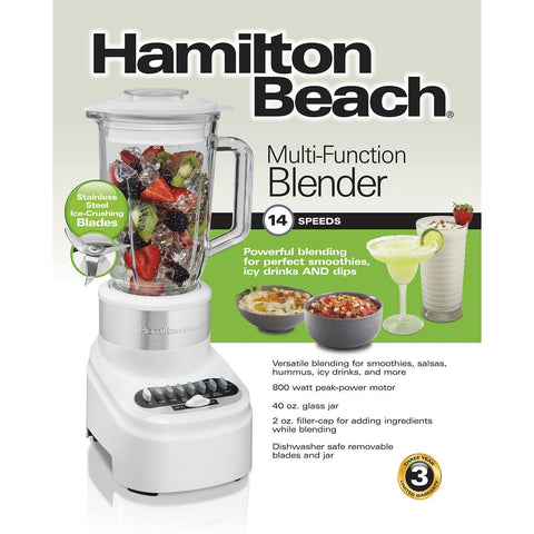 Wholesale-Hamilton Beach 54211 Glass Blender 14 Speed-Blender-Electro Vision Inc