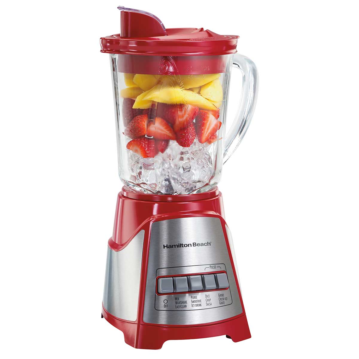 Wholesale-Hamilton Beach 58147 Blender w/ 4 Speeds 700W (Red)-Blender-Electro Vision Inc