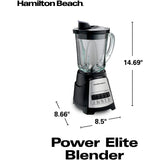 Wholesale-Hamilton Beach 58148 Power Elite Blender Glass Jar-Blender-Electro Vision Inc