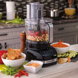 Wholesale-Hamilton Beach 70580 12-Cup Big Mouth Duo Plus Food Processor with 2 Bowls, Touch Pad Controls, Black-Food Chopper & Processor-Electro Vision Inc