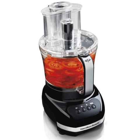 Wholesale-Hamilton Beach 70580 12-Cup Big Mouth Duo Plus Food Processor with 2 Bowls, Touch Pad Controls, Black-Food Chopper & Processor-Electro Vision Inc