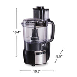 Wholesale-Hamilton Beach 70724 Stack & Snap Food Processor 12 Cup-Food Chopper & Processor-Electro Vision Inc