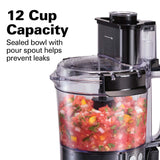Wholesale-Hamilton Beach 70724 Stack & Snap Food Processor 12 Cup-Food Chopper & Processor-Electro Vision Inc