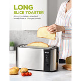 Wholesale-IKICH CP144A Toaster 4 Slice, Toaster 2 Long Slot Stainless Steel - Digital-Toasters-Electro Vision Inc