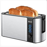 Wholesale-IKICH CP144A Toaster 4 Slice, Toaster 2 Long Slot Stainless Steel - Digital-Toasters-Electro Vision Inc