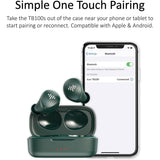 Wholesale-ILUV TB100MG Wireless Earbuds, Bluetooth - Microphone IPX6 Waterproof -Midnight Green-Earbuds | Headphone-Electro Vision Inc