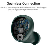 Wholesale-ILUV TB100MG Wireless Earbuds, Bluetooth - Microphone IPX6 Waterproof -Midnight Green-Earbuds | Headphone-Electro Vision Inc