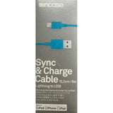 Wholesale-Incase EC20072 Sync and Charge Cable - 6-Inch Lightning - Retail Packaging - Fluro Blue-USB Cable-Electro Vision Inc