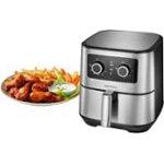Wholesale-Insignia NSAF5MSS2 - 5 Qt. Analog Air Fryer - Stainless Steel-Air Fryer-Electro Vision Inc