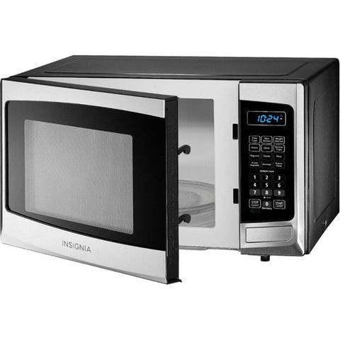 Wholesale-Insignia NSMW09SS8 0.9 CF Compact Microwave - Stainless Steel-Microwave Ovens-Electro Vision Inc