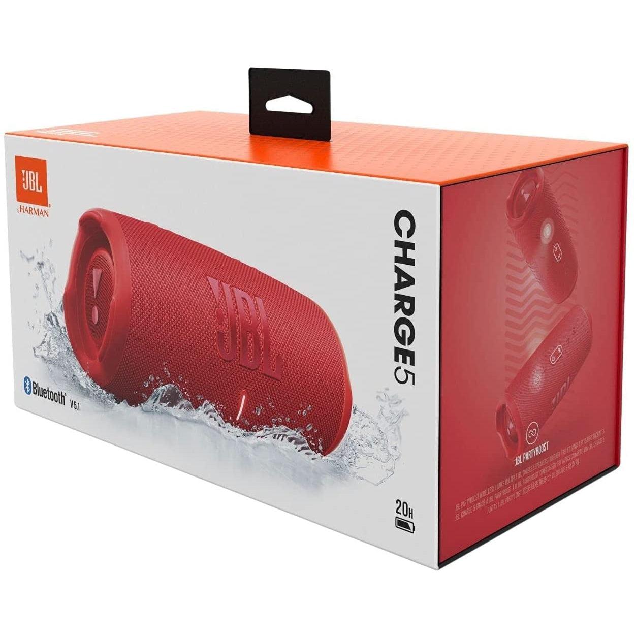 Wholesale-JBL - CHARGE 5 Portable Waterproof Speaker with Powerbank - Red-Speakers-Electro Vision Inc