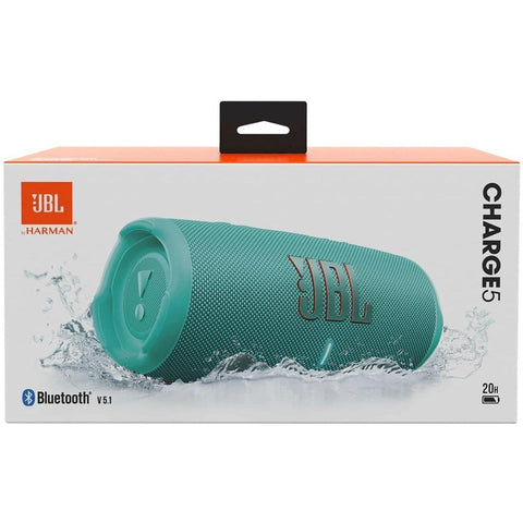 Wholesale-JBL - CHARGE 5 Portable Waterproof Speaker with Powerbank - Teal-Speakers-Electro Vision Inc